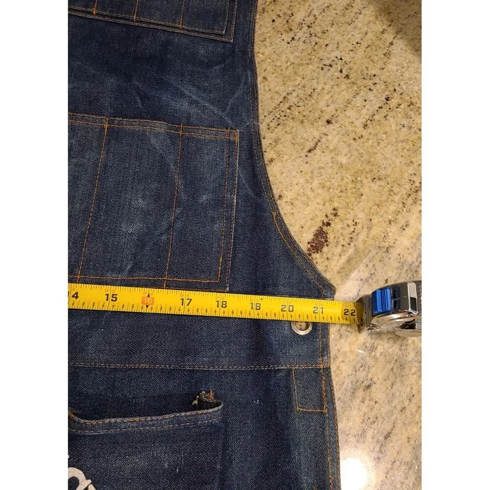 O’TOOL’S ORIGINAL Blue Denim Tool Rack Overalls Hanging Pocket Wall Organizer